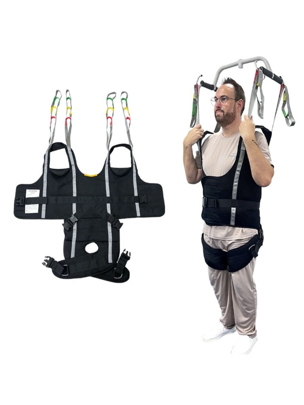 Ehucon Pelvic Padded Patient Lift Walking Sling,Portable Standing Harness Ambula